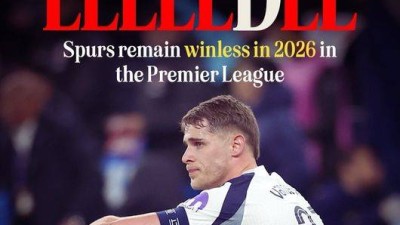 '무무패패무무패패패패패무패패' 토트넘, 결국 2부 운명...슈퍼컴퓨터도 등 돌렸다 승점 37점으로 18위, 강등 확률 49%