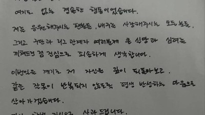 평생 반성하는 마음으로 살겠다 음주운전 안혜진, 자필 사과문 게시