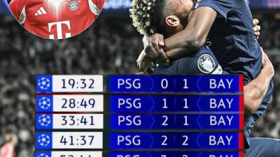 ‘UCL서 9골이라니’ 엔리케 PSG 감독 “내 커리어 최고의 경기” 콤파니 뮌헨 감독 “즐겁지 않았다”