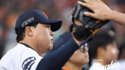 '5회까지 퍼펙트→한 이닝 6실점 실화?' 류현진 6회 무슨 일이, 최지훈 기습번트에 당황했나…회장님 오신 날 韓 120승 실패 [MD대전]