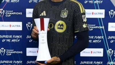 손흥민 어시스트 받고 결승골, LAFC 수비수 싱글벙글…북중미 챔스 4강 1차전 MOM 선정