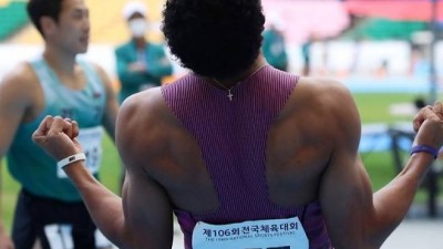 韓 육상, 9초대 성큼…조엘진, 10초23 →10초19 '대회 新'