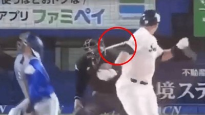 일본 프로야구 심판, 관자놀이에 방망이 직격…3주째 혼수상태