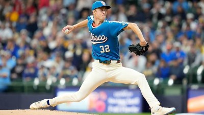100, 100, 100, 100… 사람 맞나? MLB 구속 혁명 시대에도 ‘규격 외’, 밀워키 24세 ‘인간 화염방사기’