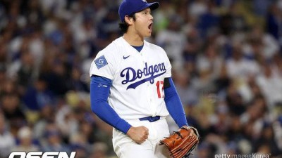 '이정후도 꽁꽁 묶였다' 오타니 7이닝 KKKKKKKK 무실점 완벽투, 다저스 4연패 탈출…김혜성은 결장 [LAD 리뷰]