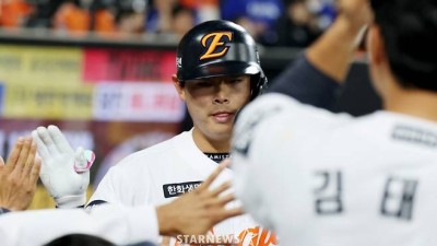 '장타율 리그 1위' 23세 한화 포수, 최형우와 맞먹는 미친 존재감, 강민호-양의지 15년 양강 구도 '마침내' 깨지나