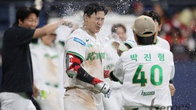 “내가 친게 맞나” 자신도 믿기지 않는 홈런…생애 첫 끝내기 홈런 친 키움 김웅빈의 잊지 못할 밤[스경X현장]