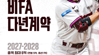 서건창, 키움과 '2년 최대 6억 원' 비FA 다년계약 체결…2028년까지 동행