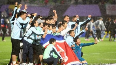 '상금 15억' 北 내고향 축구단, 日 도쿄 베르디와의 결승전 선발 라인업 공개