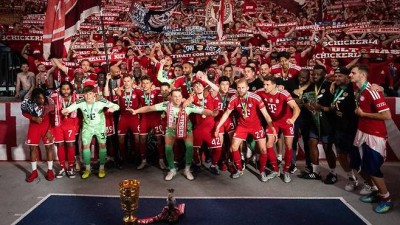 '드디어' 김민재 해냈다, 커리어 최초 '더블' 쾌거... 뮌헨 DFB 포칼 우승 '케인 해트트릭'