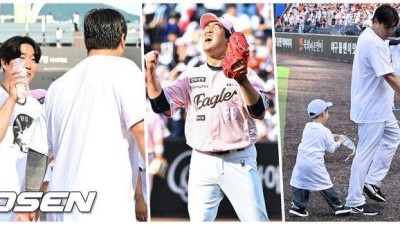 “류현진은 무섭고, 물세례는 하고 싶고” 결국 류현진 아들 준상이 앞세워 축하 물세례 성공한 박상원 [박준형의 ZZOOM]