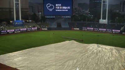 '사라진 비구름→정상 개시' 그런데, 결국 시즌 첫 '우천 노게임'... 한화는 유독 더 아쉽다 [창원 현장]