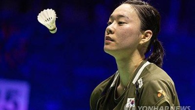 '안세영 빼고' 韓 여자단식 전원 탈락…中 천위페이 완파했던 김가은, 싱가포르 오픈 1R 패배→태국 간판 초추웡에 0-2 힘 못 썼다