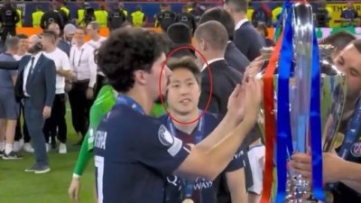 같은 장면 또 반복, 고의로밖에 볼 수 없다…이강인 빅이어 만지려는 순간 화면 전환→지난 시즌 이어 '아시안 패싱' 의혹