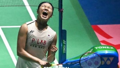 '역대급 대역전극' 안세영, 기적의 5연속 득점→日 야마구치 꺾고 우승... 싱가포르 오픈 '통산 3회 제패'