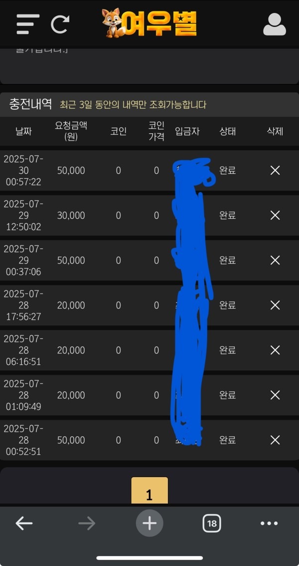 여우별 후기